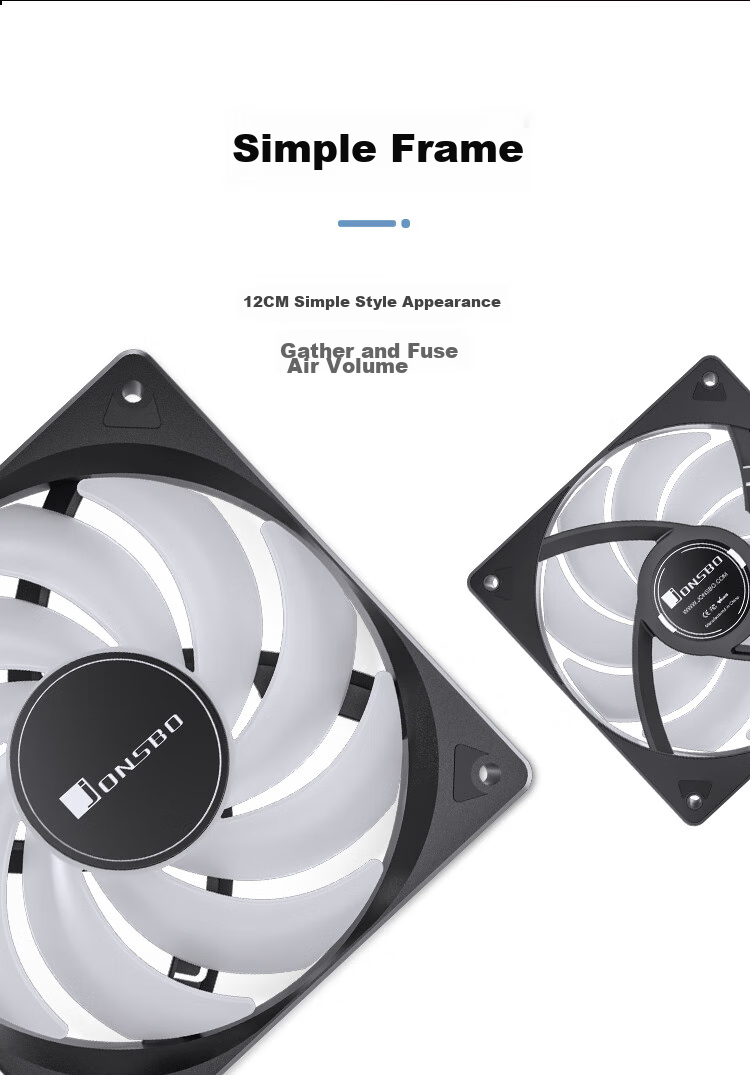 JONSBO SL-120C Color Version 12CM Case Fan (LED Illuminated Fan/3PIN Male And Female Headers, Can Be Connected in Series) 8
