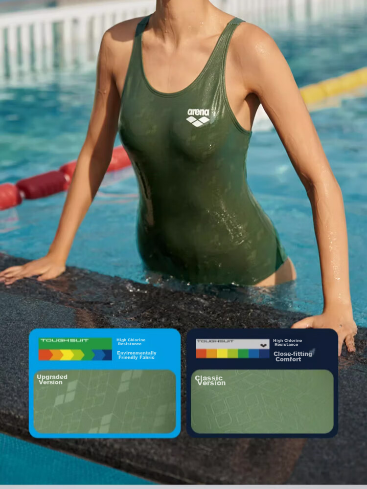 Arena One-Piece Sleeveless Triangle Swimsuit for Women, Chlorine-Resistant, Slimming, Elastic, Comfortable Fabric, Professional Athletic Swimwear 5