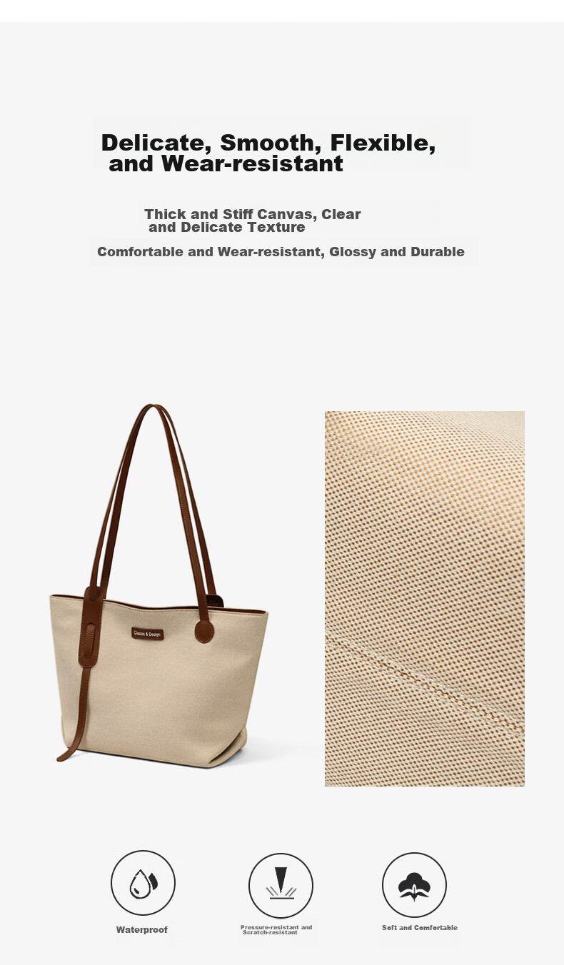 Aiqinghai Handbag, Women's Tote Bag, Shoulder Bag, Brand Large Capacity Handbag, Birthday Mother's Day Gift, Practical Present for Mom 3