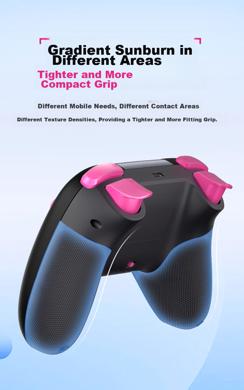 Easy SMX Wireless Game Controller X05 for Switch, Bluetooth Compatible with PC, Steam, Android, iOS, Apple, PC Gaming Peripherals, Rose Black 11