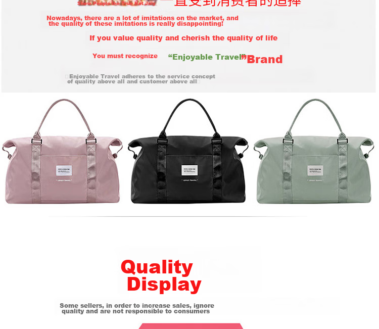 Lehuolvxing Travel Bag for Men, Large Capacity Handheld Luggage, Portable with Handle, Suitable for Short Trips And Carry-On, Simple Storage Bag 4
