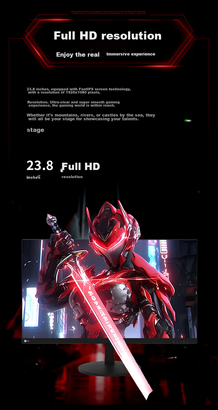 Lenovo Lecoo 27-Inch 2K 180Hz High-Definition FastIPS Display Screen, 1ms HDR Low Blue Light, External Laptop PS5 Gaming Computer Monitor, Mengjing K2718Q 3