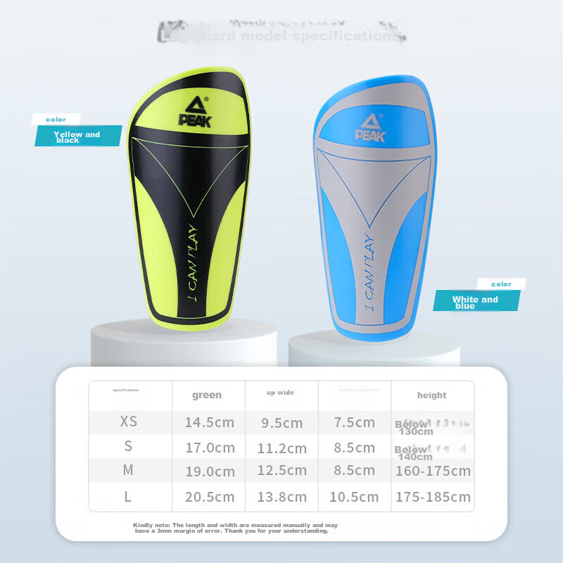 PEAK Soccer Shin Guards for Adults And Children Aged 6-12, Protective Gear for Training And Matches, Insert-Type with Straps