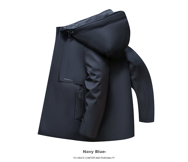 Yalu Five-In down Jacket for Men, Winter Thickened Goose down, Business Style with Detachable Inner Lining, Middle-Aged Men's Large Goose Coat 20