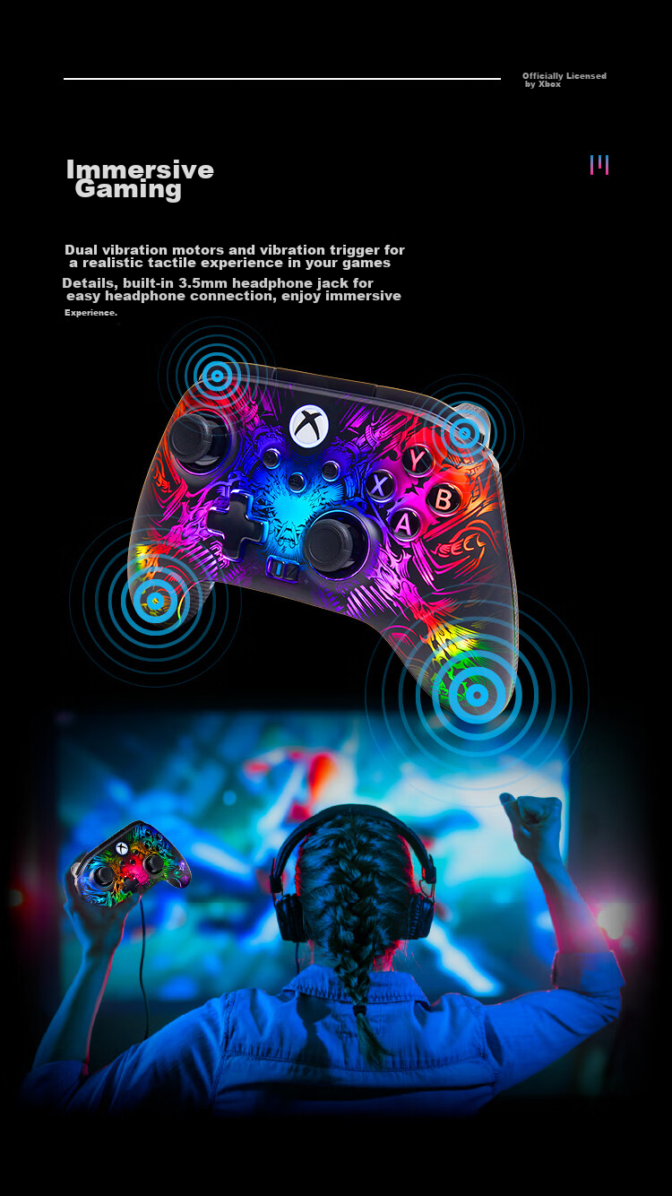 PowerA Microsoft Xbox Authorized Wireless Xbox Elite Controller, Xbox Gamepad, FusionPro Controller for PC/Xbox, Adjustable Hall Effect Joysticks, RGB Lighting Effects 7