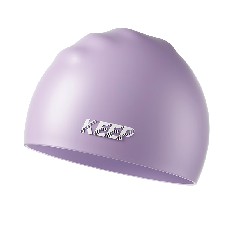 Keep Swimming Cap, Unisex Silicone Waterproof Swim Cap, Highly Elastic Enlarged Long Hair Ear Protection Adult Cap, 055 Purple