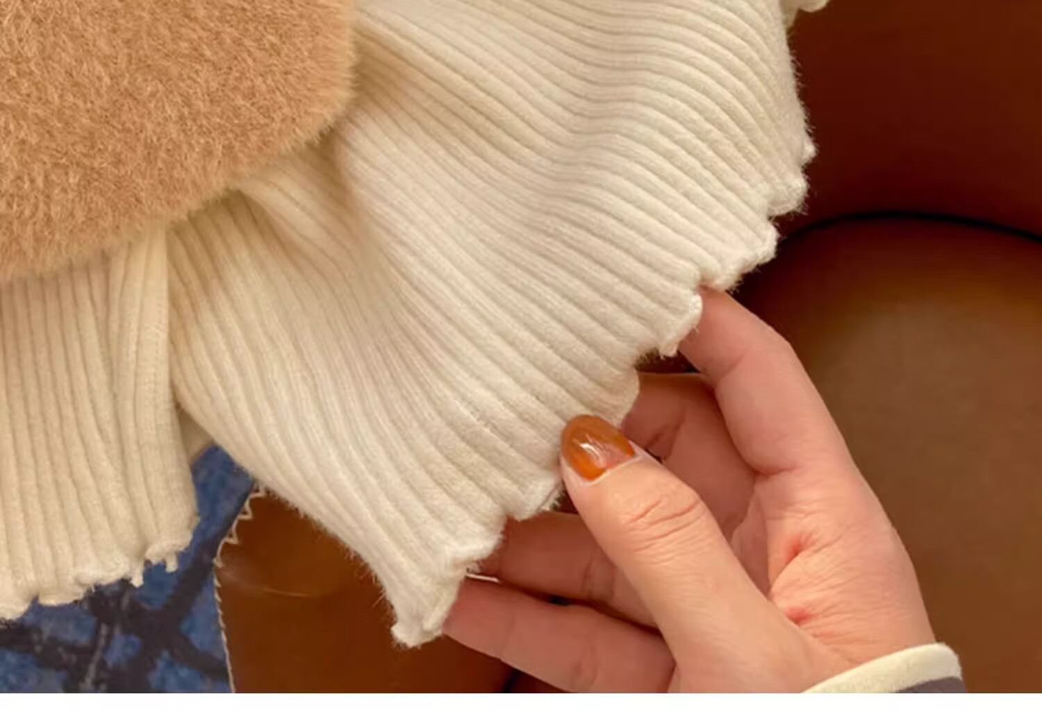 YUZHAOLIN Half Turtleneck Fleece Lined Ruffled Edge Sweater Women Autumn Winter Thickened Knitwear Warm Top 29