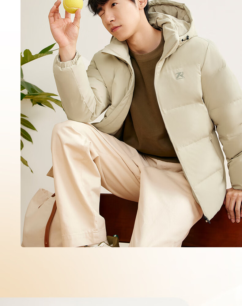 361° Men's Autumn Winter Three-Protection Water-Repellent Short Hooded Down Jacket 652544301D-3 21
