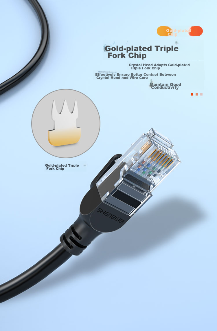 Shengwei Cat5e Ethernet Cable, 100Mbps Flame-Retardant Network Connection Cable, Cat5e Patch Cord, Computer Broadband Connection Cable, 5 Meters, WLC1005G 4