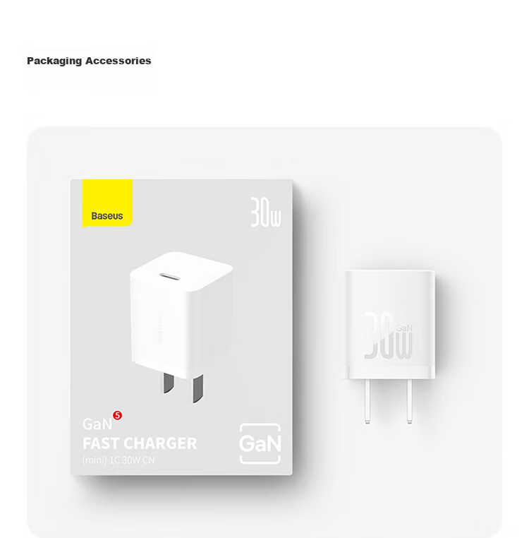 Baseus Kuoku Apple Charger GaN PD30W Fast Charging Head Compatible with IPhone17/16/15ProMax14/13/12/11 IPad And Phones Type-C Plug Purple 18