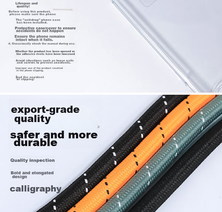 ESCASE Phone Lanyard, Crossbody Neck Strap Detachable Outdoor Adjustable High-End Shoulder Strap for Hiking Camera, Anti-Loss Accessory for Women And Men, Vibrant Orange MPS-L15 7