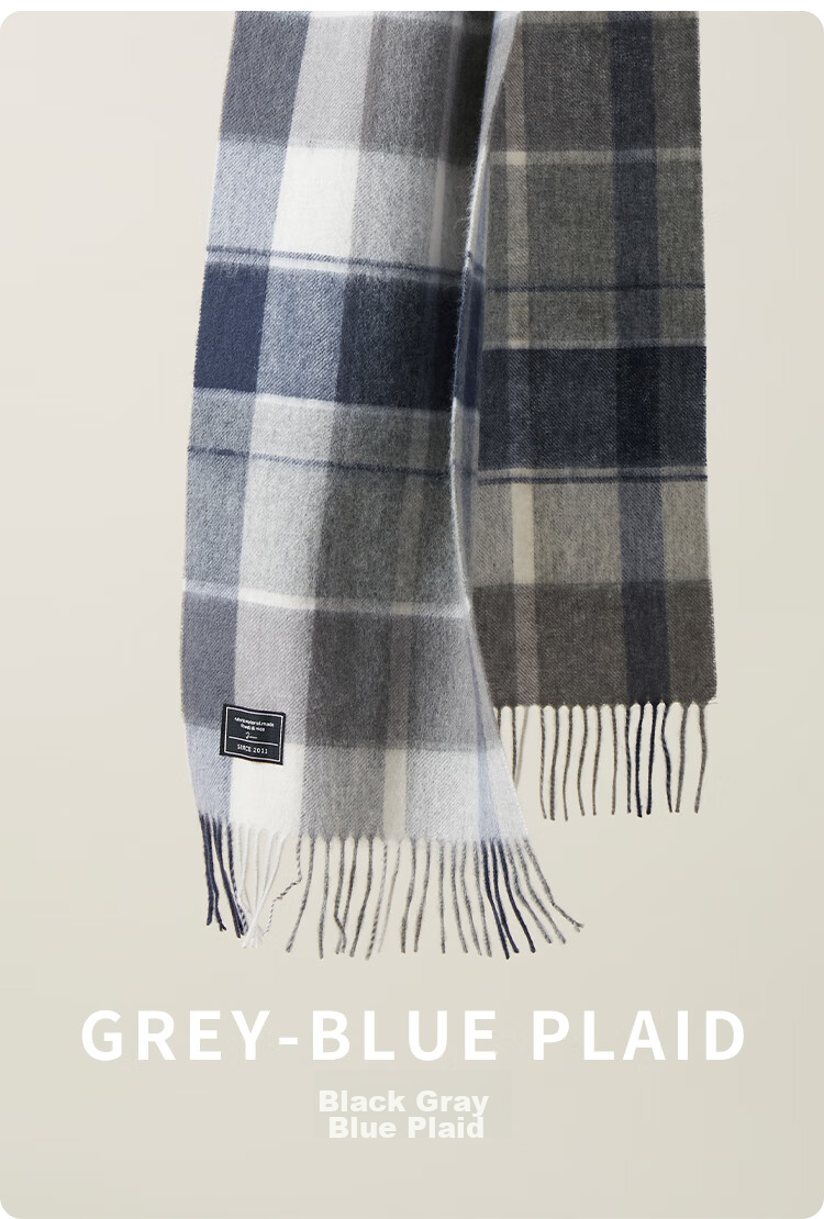 JIUMU Pure Wool Scarf for Men, Autumn And Winter Warm Neck Warmer, Gift for Men, Fathers, Mid-Autumn Festival, Birthday Present, Gift Box Packaging 13