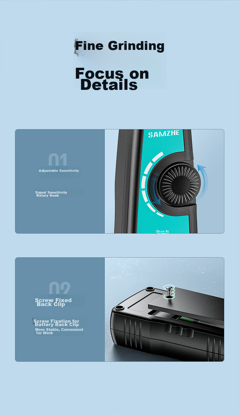 SAMZHE Network Cable Tester, Multifunctional Telephone And Network Line Tester, Cable Tracer, Detector, Wire Finder, Continuity Tester, Anti-Interference, 60V Voltage-Resistant Cable Testing Kit CS-30 13
