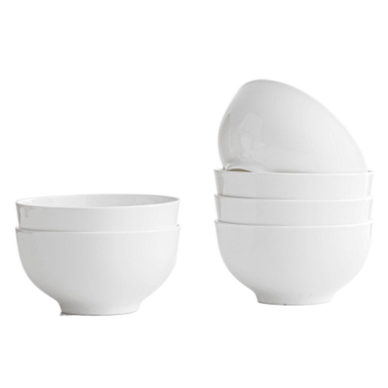JD Jingzao Tableware Set Ceramic Home Use Pure White Bone China Deep Plate 8 Inch*2