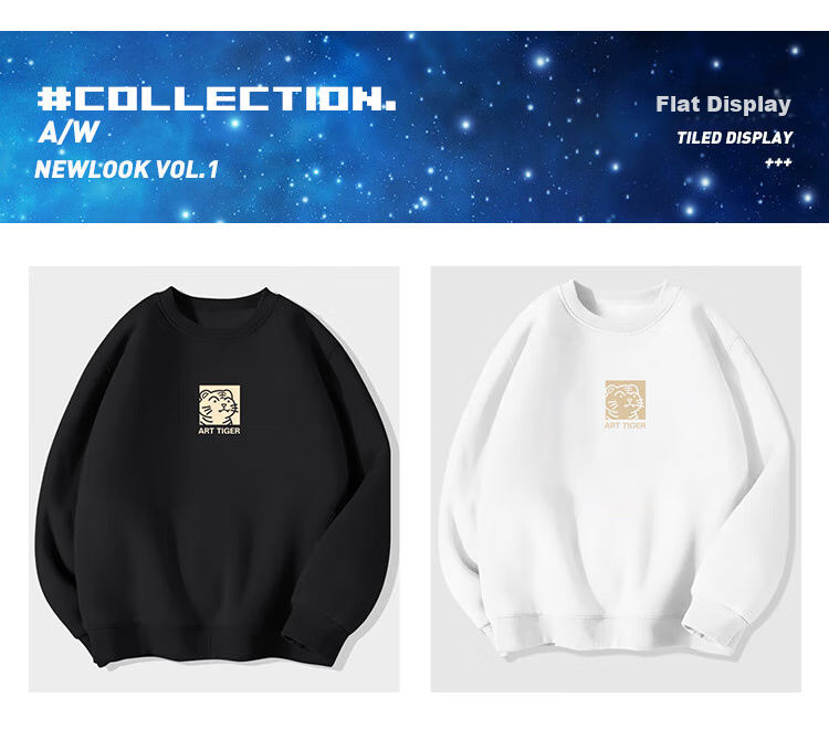 NASA GISS Official Trendy Sweatshirt, Men's Round Neck Long-Sleeve T-Shirt, Bear Print Pullover, Loose Base Layer, Black Regular, 3XL 13