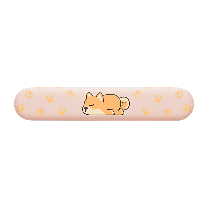 BUBM Keyboard Handrest Mouse Pad Wrist Rest Large Memory Foam Laptop Gaming Pad 87-Key Desktop Wrist Support Soft Palm Rest - Greedy Sleep Small Corgi