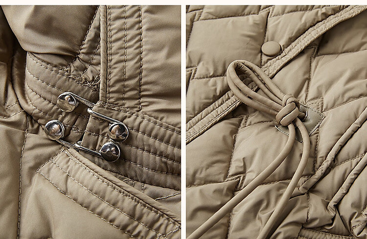 Dme [Warm And Cozy] Winter Lightweight Fluffy 90% Duck down Jacket with Elegant Lapel Collar And Short Style Women's Coat 13