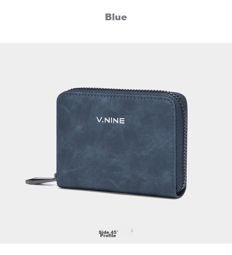 V.NINE Card Holder for Men with Multiple Card Slots, Bank Card Holder, ID Holder, Horizontal Coin Purse, Men's Valentine's Day Gift Box Set 16