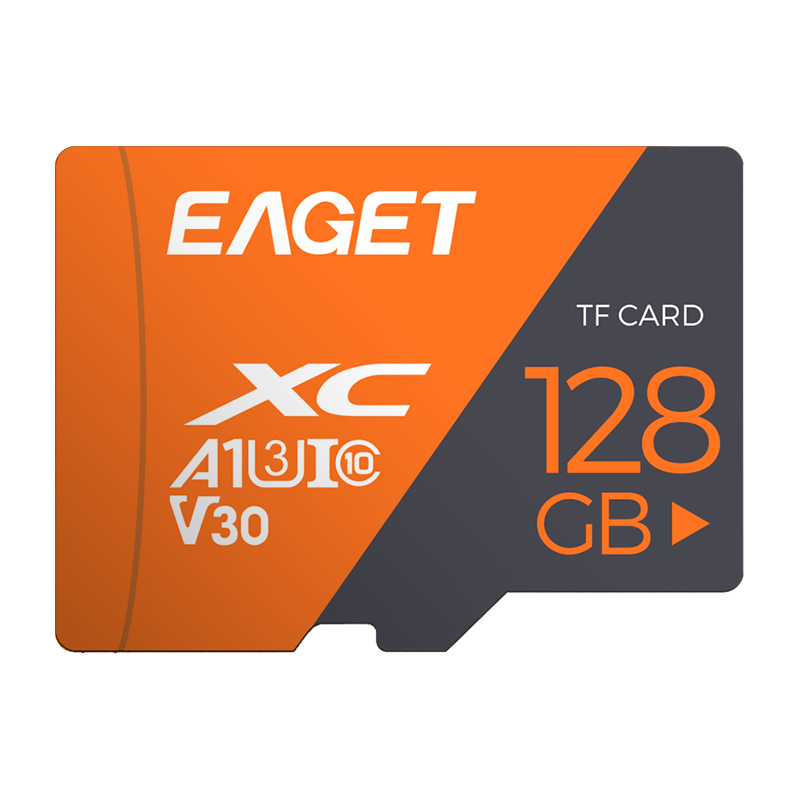 EAGET 128GB TF (MicroSD) Memory Card U3 Enhanced Version High-Speed Durable Video Surveillance Dash Cam Memory Card