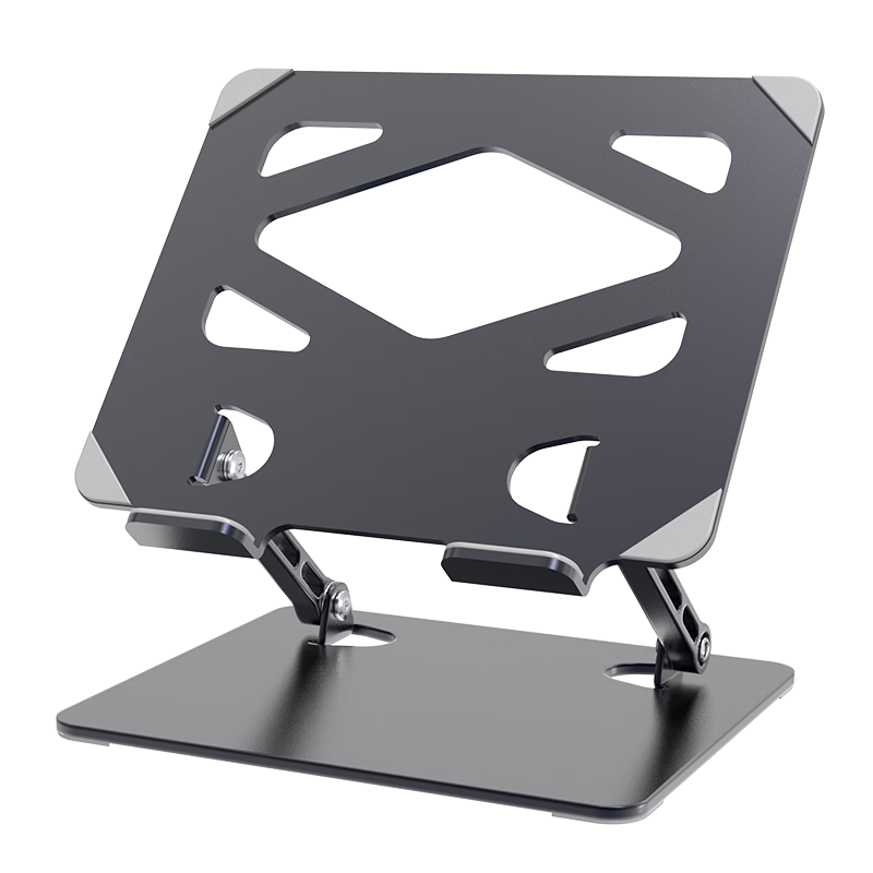 ATSCORE Laptop Stand, Adjustable Height Metal Notebook Holder, Portable Computer Support with Cooling Ventilation for Students' Online Classes And Suspended Heat Dissipatio