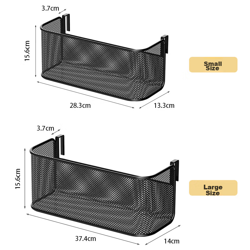 Baicaoyuan Bedside Storage Rack, Bedside Basket without Drilling, Upper Bunk Snack Shelf for College Students, Dorm Storage Basket, Dorm Essential