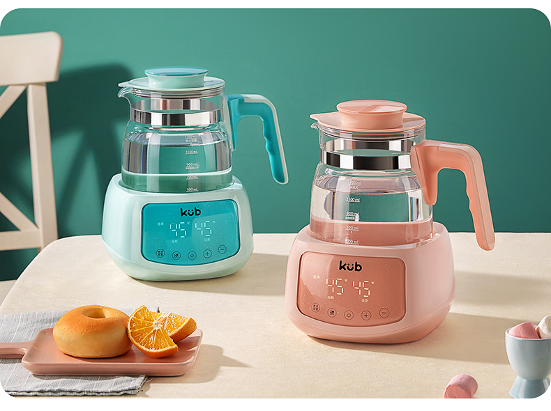 KUB Constant Temperature Hot Water Kettle Milk Maker Smart Milk Warmer Health Pot without Glue, Xindebai 1.3L 3