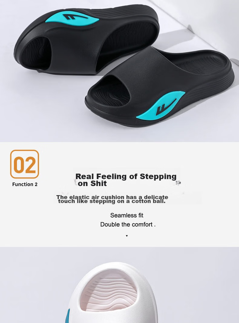 Huili Slippers for Men, Summer Outdoor Non-Slip Beach Shoes, Home Sports Sandals, HL0231 White, Size 42-43 6