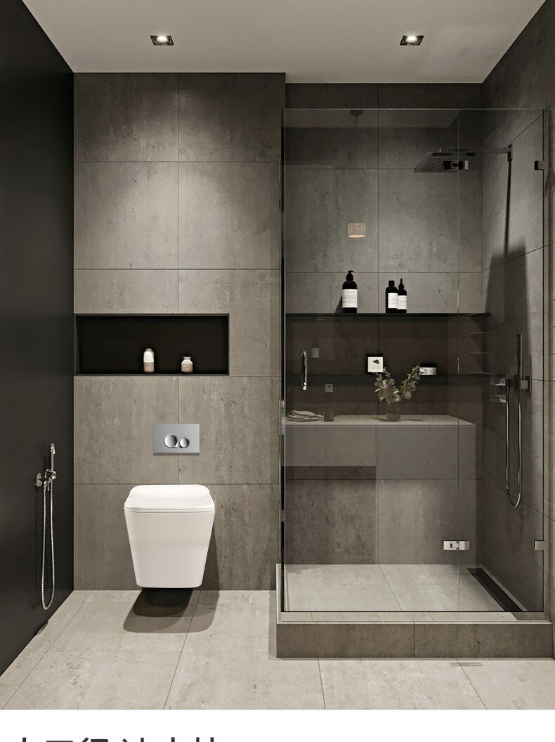 日本大普墙排马桶马桶盖壁挂马桶入墙式隐藏水箱家用冲落式套餐:墙排