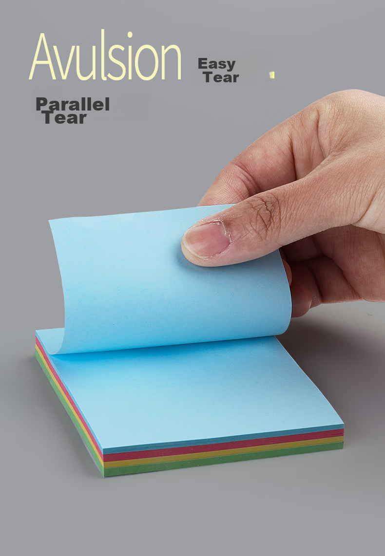 Dile Gradient Transparent Pearl Pull-Out Sticky Notes Strong Adhesive Memo Pads for Students Office Supplies Labels 126 Sheets/Roll BF01-081 Anxiety-Free Single Pack 9