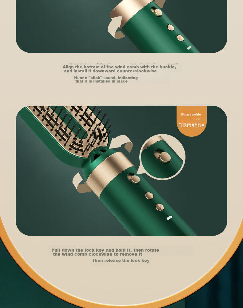 CONFU High-Speed Hair Dryer Multi-Function Automatic Curling Iron Negative Ion Hair Care Straightening Brush Egg Roll Lazy Person's Gadget Birthday Gift for Girlfriend F6 Sand Gold 14