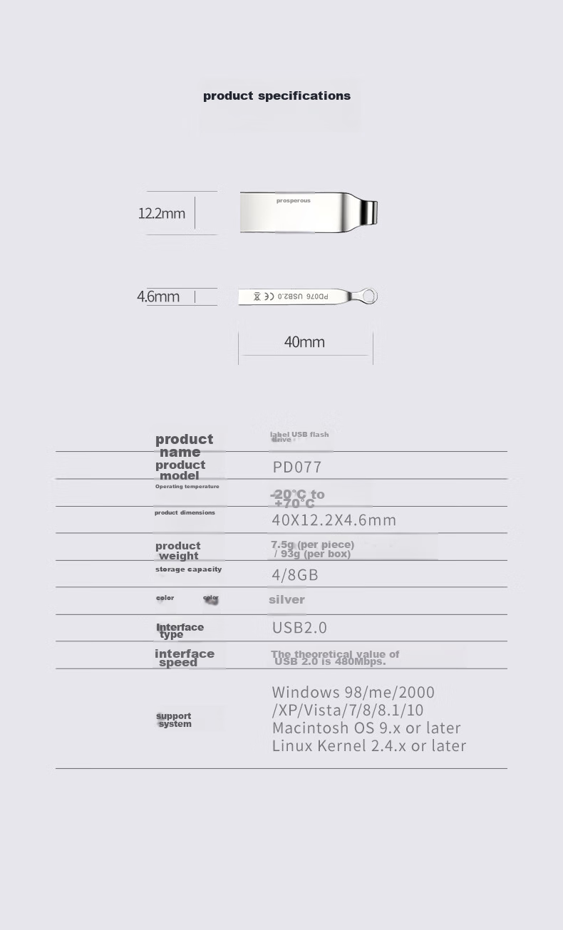 DM Daimai 16GB USB2.0 Flash Drive, Bidding USB Drive PD208, Plug And Play Small Capacity Computer Label Thumb Drive, 10 Pieces/box 9