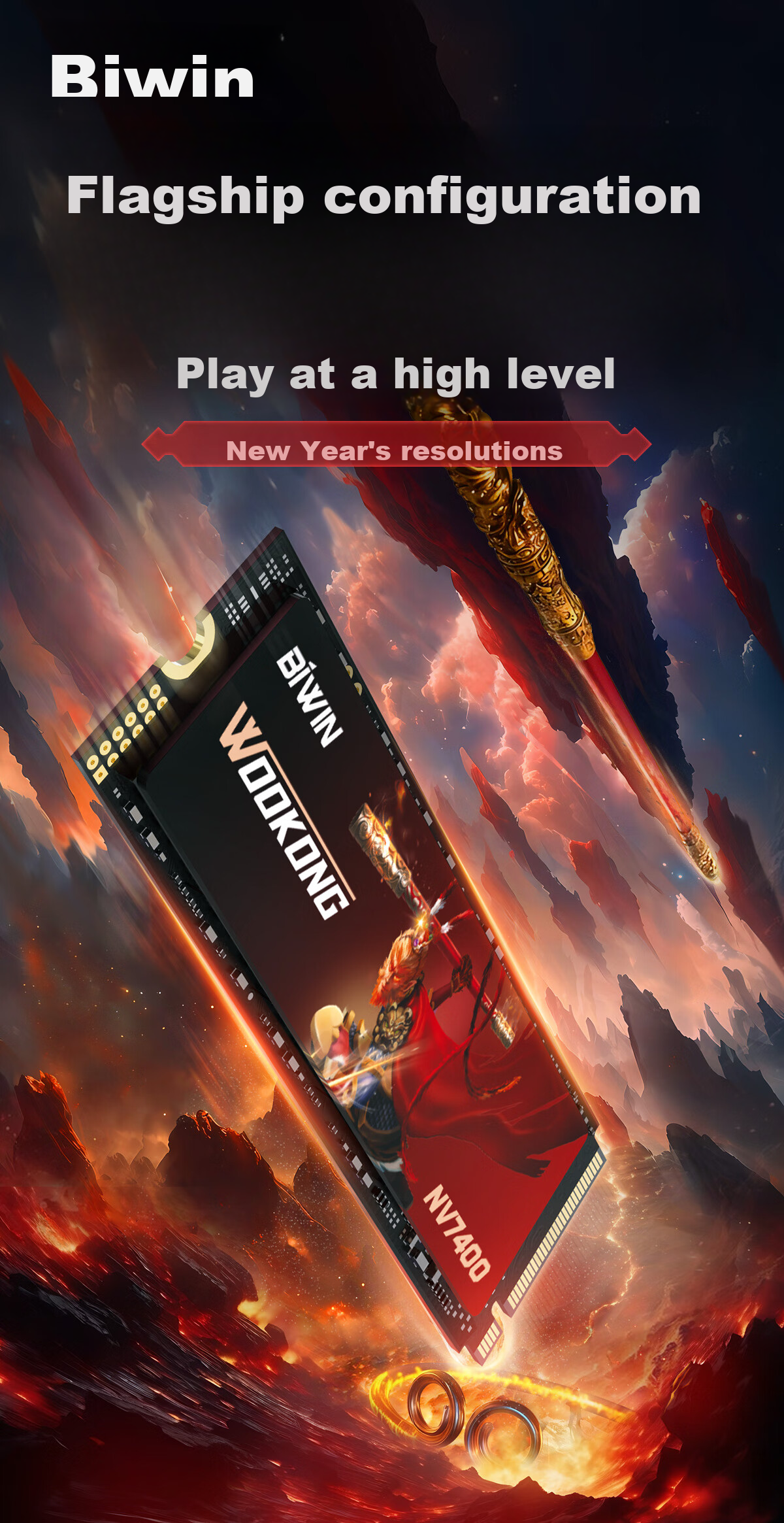 BIWIN 2TB SSD M.2 Interface (NVMe Protocol), NV7400 Series, PCIe 4.0 Read Speed 7450MB/s, AI PC Computer Storage Accessory 1