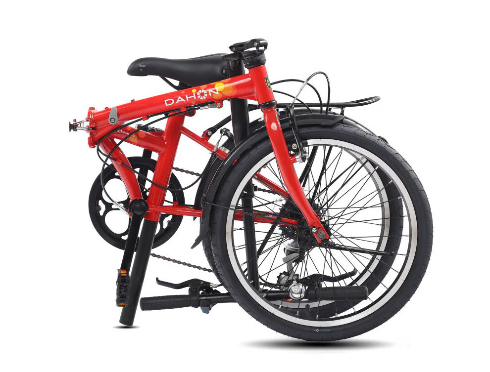 DAHON Folding Bicycle, 20-Inch Ultra-Light, 6-Speed Commuter Folding Bike HAT061, Orange 10