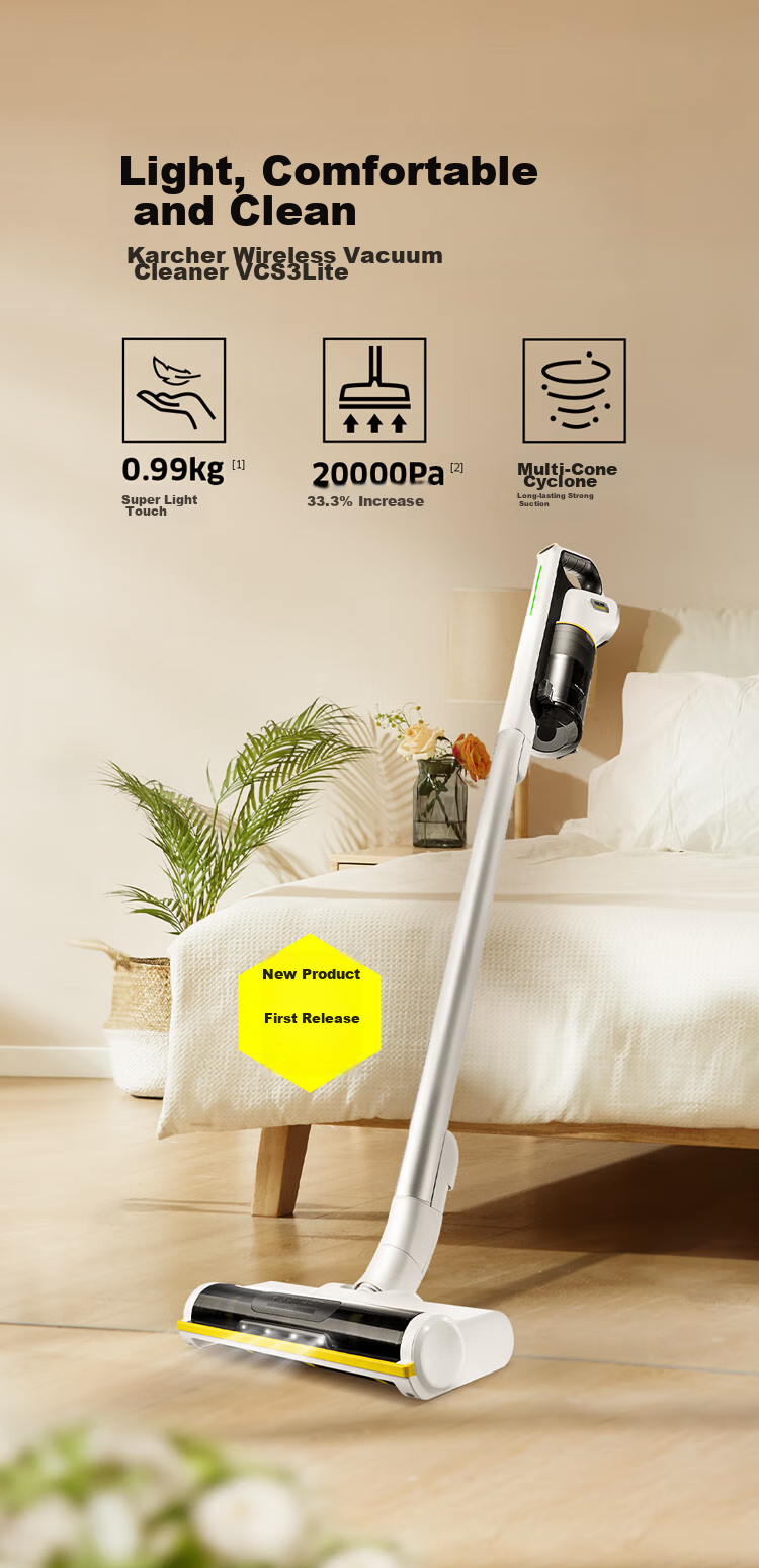KARCHER Germany Kärcher Wireless Handheld Vacuum Cleaner High Suction Power Portable Car Vacuum VCH2 6