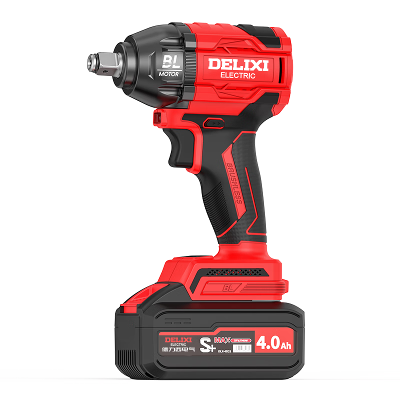 DELIXI ELECTRIC Brushless Electric Wrench Impact Air Gun Auto Repair Tool Kit