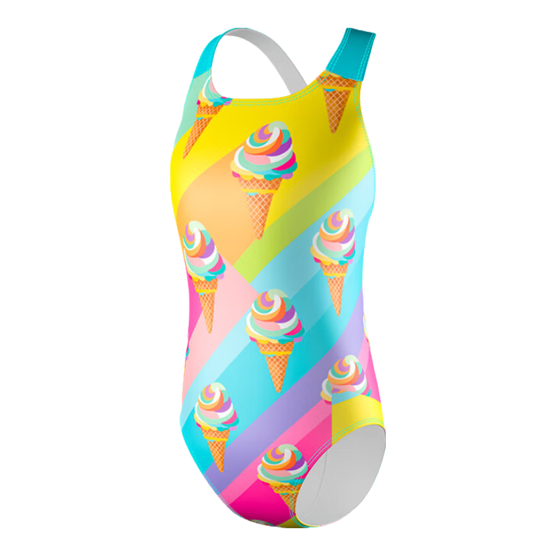 Sulang Girls' Competitive Swimwear Rainbow Sweetheart Training Suit 140