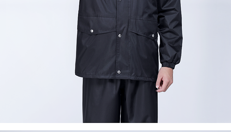 Beimei Raincoat And Rain Pants Set, Thickened Two-Piece Cycling Adult Double-Layer Motorcycle Rainwear for Men And Women, Waterproof Delivery Suit 28