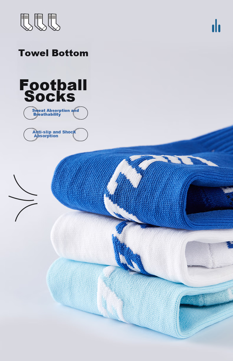 VICLeO Men's, Women's, Adult And Children's Knee-High Socks, Soccer Socks, Knitted Breathable Training And Competition Football Socks, 802-1 White S 1