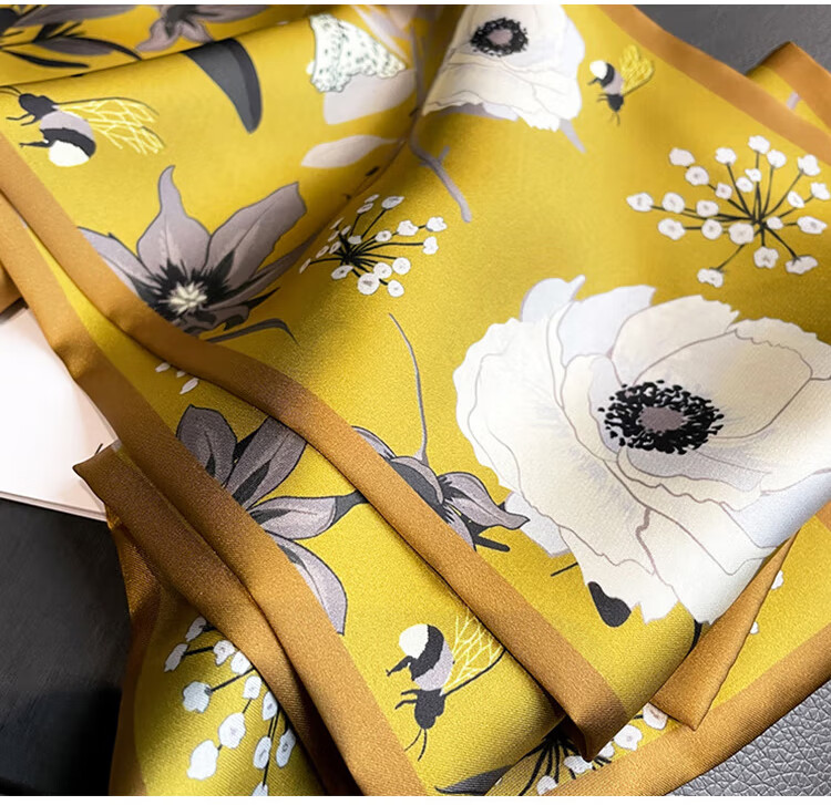 GLO-STORY Women's Scarf Korean Style Long Versatile Floral Square Scarf Gift for Mom Mother's Day Birthday Gift Box Set 13
