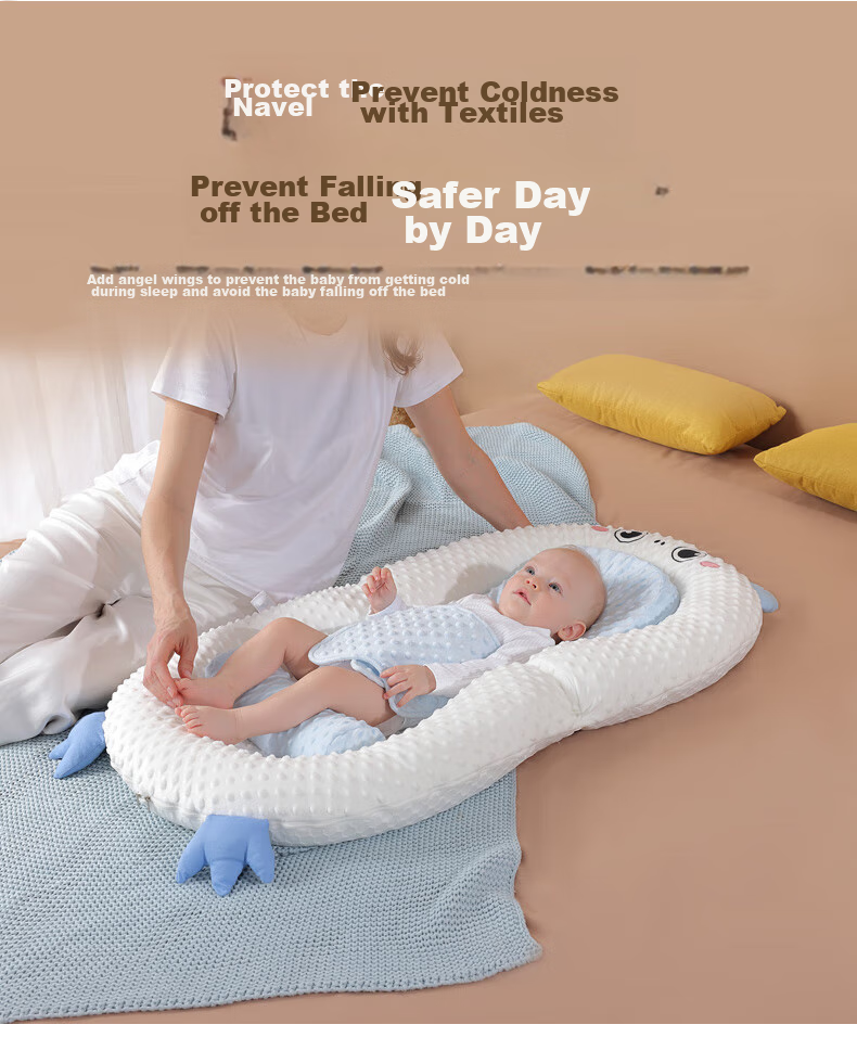 Leyunbaby Crib Bed, Newborn Baby Bionic Bed, Sloped Pillow Pad, Sleep Aid, Movable And Portable, Anti-Pressure And Anti-Fright Device 12