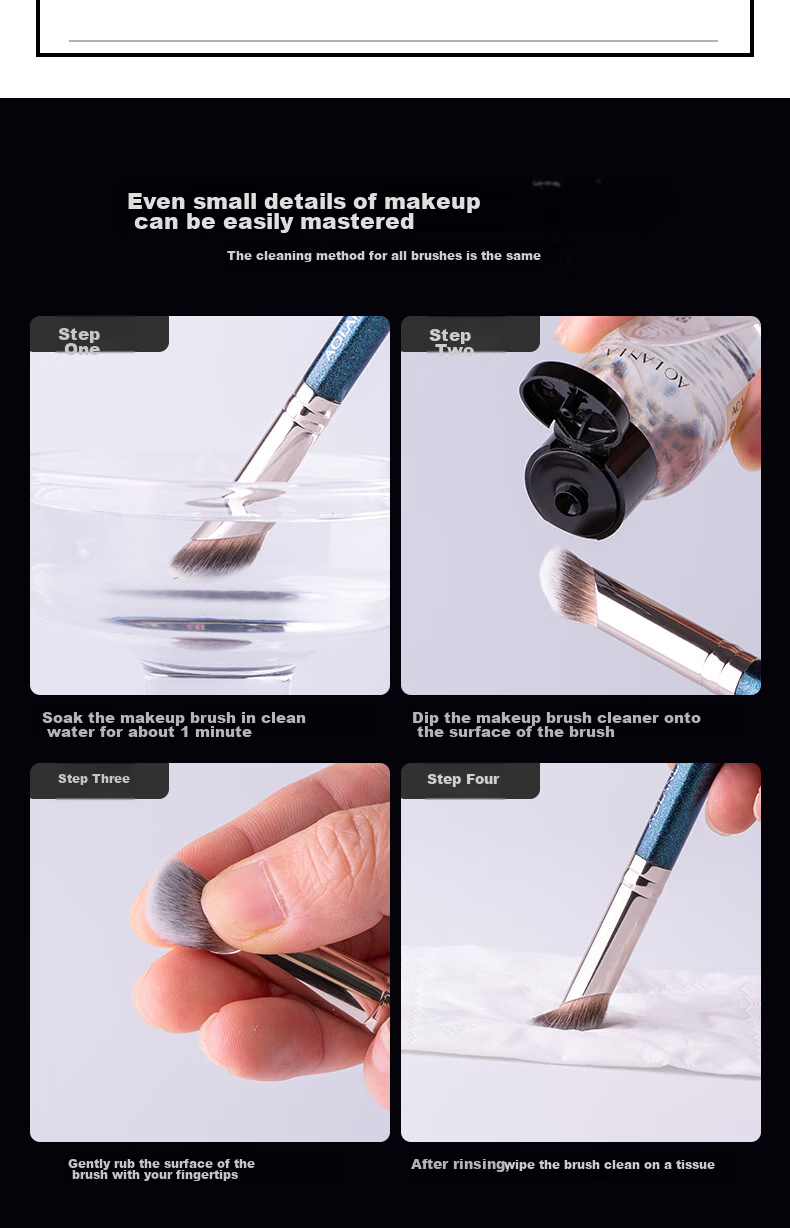 AOLANLA Portable Retractable Lip Brush, Skin-Friendly Soft Lipstick Brush, Multifunctional Blending And Concealing Brush, Single Makeup Brush 14