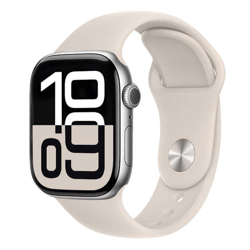 MSSM Compatible Silicone Watch Band for Apple Watch, Suitable for Apple IWatch Series 11/ultra4/S12/10/9/SE3 Sports Bands for Men And Women, Starlight Color, Sizes 38/40/41/42