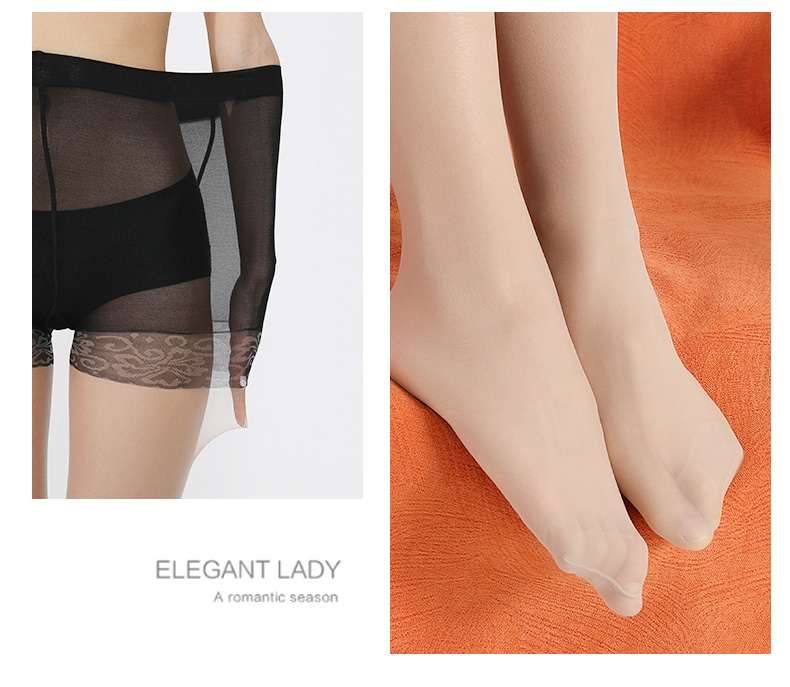 Langsha Anti-Wolf Ultra-Thin Sexy Safety Lace Integrated Pantyhose Nude Tights Anti-Exposure Leggings 9