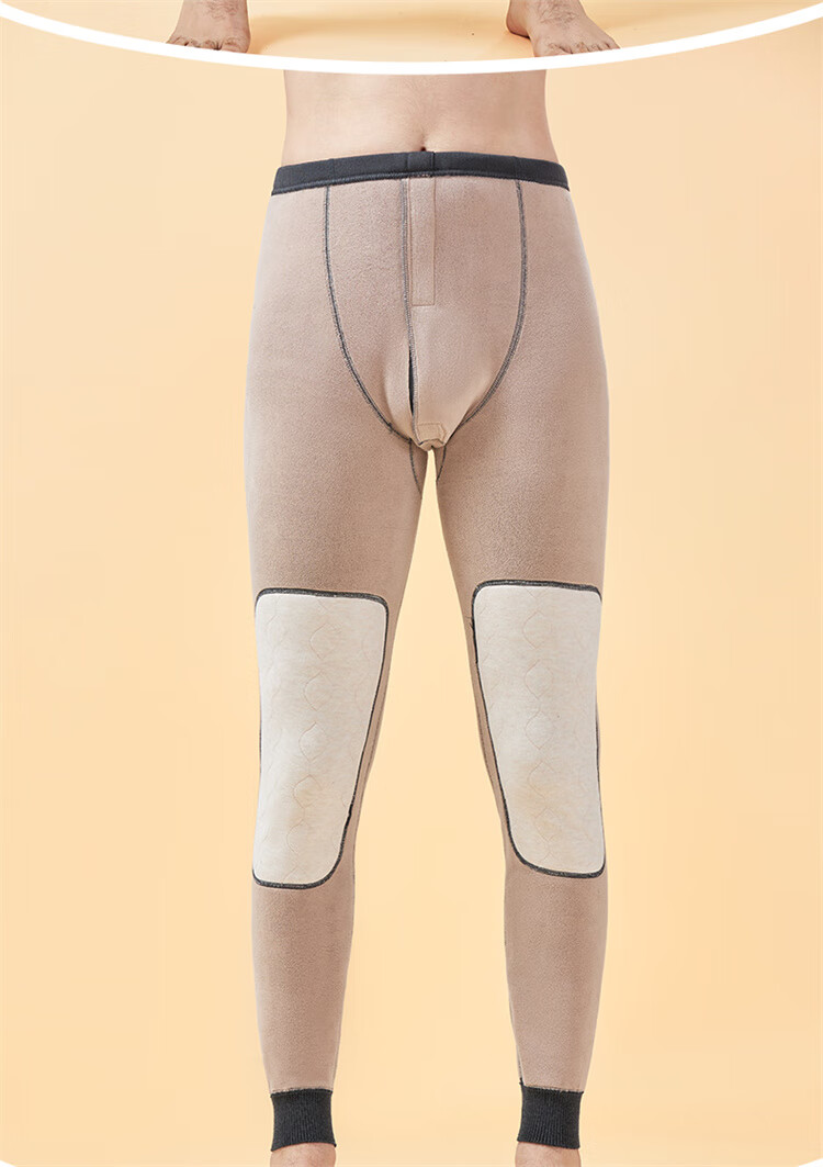LangSha Men's Thermal Underwear, Thickened And Fleece-Lined, Autumn Pants with Wool And Silk, Knee Protection, Men's Base Layer Pants for Autumn And Winter Seasons 22