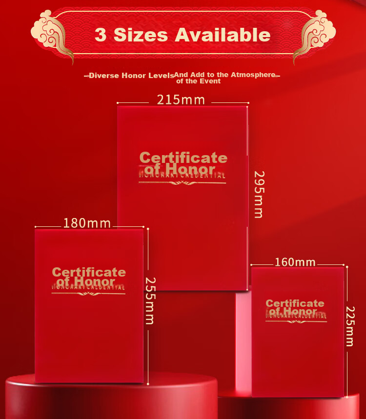 Kingdee Certificate of Honor, 10-Pack, 8K Velvet Award Certificate, Award Presentation, Commendation, Reward Certificate, Ceremony, BCBQ502, with 15 Pages of Certificate Inserts 2