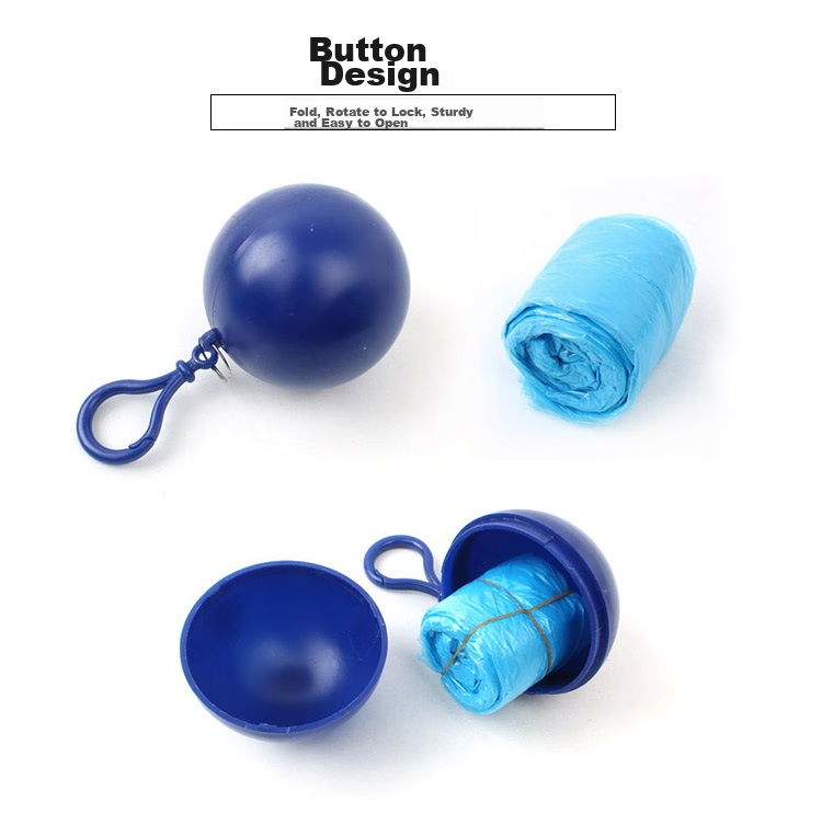 Lewang Outdoor Camping Raincoat, Pack of 3, Portable Outdoor Raincoat Ball, Disposable Raincoat with Keychain, Emergency Raincoat 7