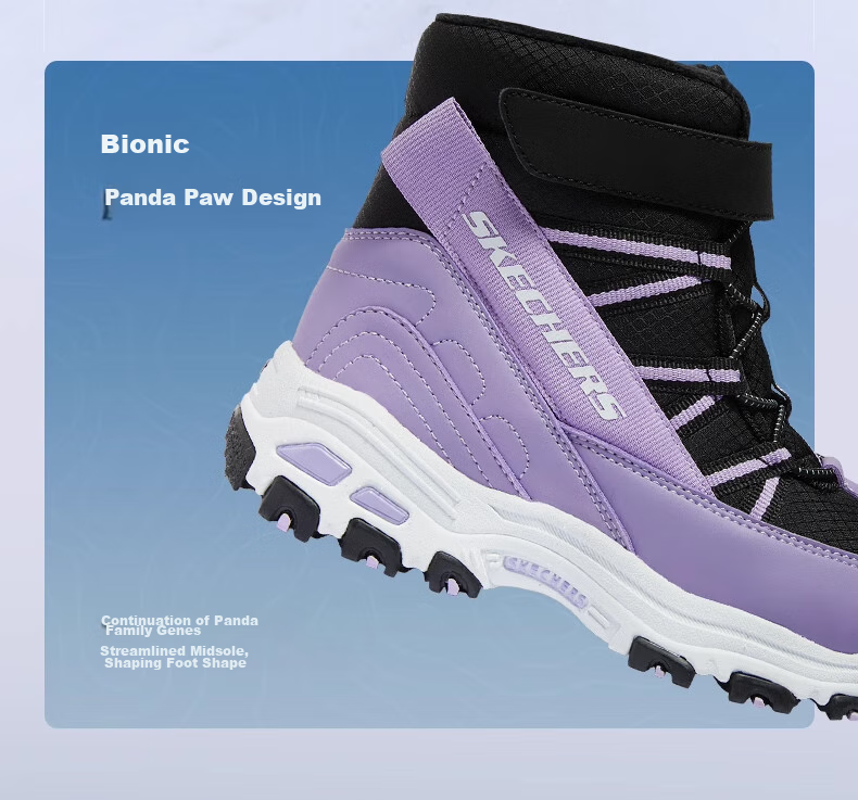 Skechers Children's Fleece-Lined Boots, Warm Cotton Shoes, High-Top Short Boots for Boys And Girls, Fleece-Lined Snow Boots, 660092L 14