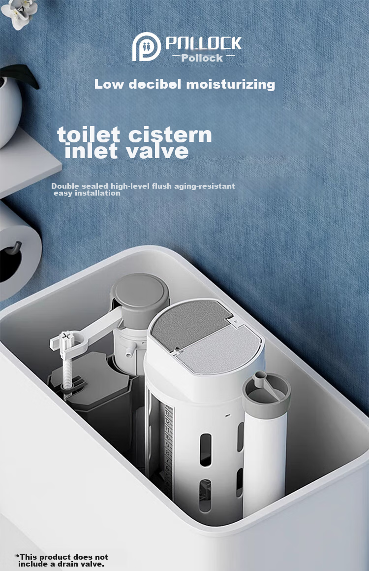 Pollock Toilet Inlet Valve, Toilet Accessories, Bathroom Toilet Water Inlet Valve, Universal Water Tank Inlet, Adjustable Water Flow JSF 1