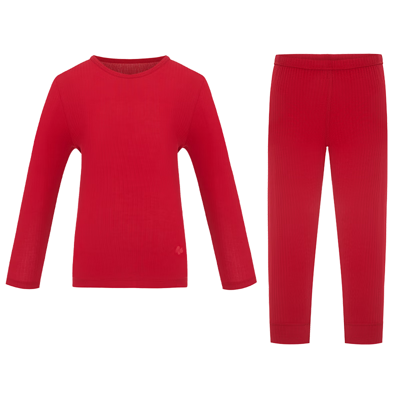 Aimer Kids Thermal Underwear Red Gift Box, Girls' Zodiac Year Little Heater, Light Warm Socks And Underwear for Women, Size 160