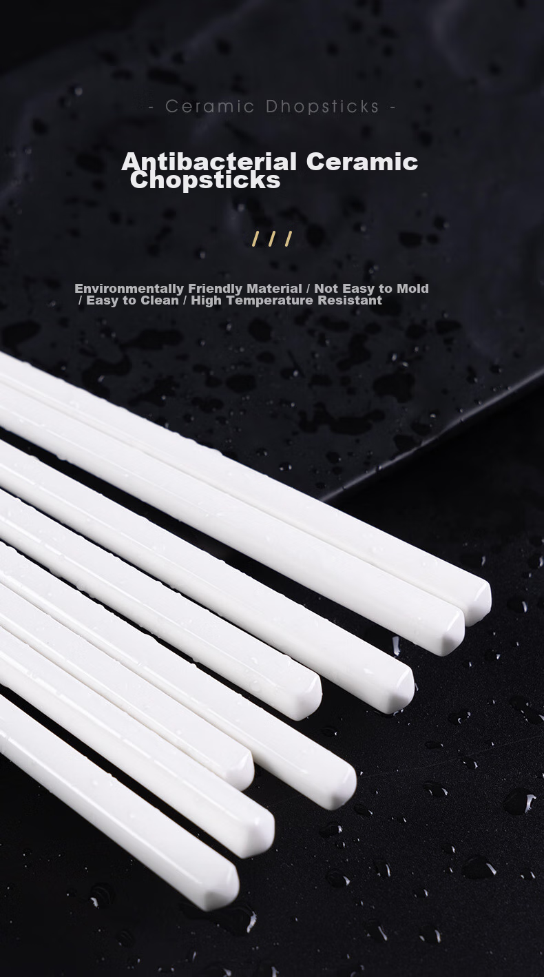 Songfaciqi Ceramic Chopsticks for Home Use, Pure White Chinese Style Gift Box Set, Mold-Resistant, Heat-Resistant, Easy to Clean, Household Chopsticks, 10 Pairs 1